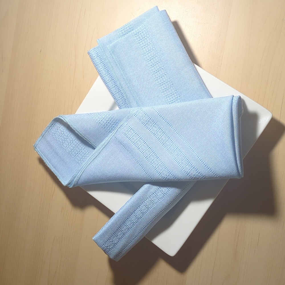 Light Blue Dinner Napkins (Set of 12)